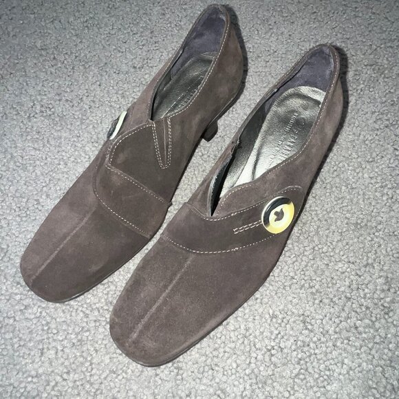 🇨🇦La CANADIENNE Montreal Waterproof Shootie Bootie Heels Brown Suede NWOT 7.5 - Picture 1 of 12